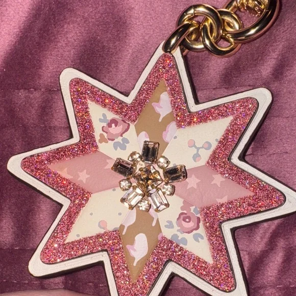 Coach mixed patch work work fob/key chain. F40702. Rare! NWOT. - Picture 12 of 16